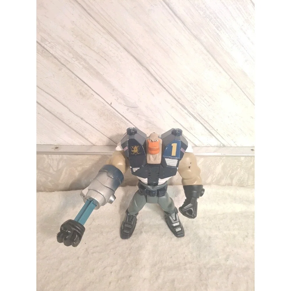Vintage 1996 Mighty Ducks Nitro Fist Grin Action Figure Toy Punching